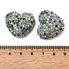 Sparkling Acrylic Heart Beads with Rhinestone Embellishment LS-OACR-NH0001-02B-03-3