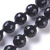 Natural Black Agate Beads Strands G-F620-05A-14mm-1