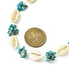 Natural Shell & Synthetic Turquoise Chip Beaded Necklace for Girl Women NJEW-TA00115-4