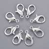 Silver Color Plated Alloy Lobster Claw Clasps X-E106-S-1