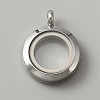 304 Stainless Steel Locket Pendants STAS-WH0027-49A-1