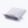 Polyester Imitation Burlap Packing Pouches Drawstring Bags X-ABAG-R004-18x13cm-09-3