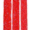 Electroplate Opaque Solid Color Glass Beads Strands EGLA-A044-P2mm-L22-2