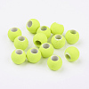 Rubber Style Neon Glass Round Beads X-DGLA-R024-18mm-1-1