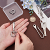 U-Shaped Brass Key Hook Shanckle Clasps KK-PH0012-37-3