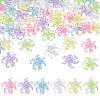 60Pcs 6 Colors Resin Bead Caps RESI-PH0002-70-1