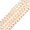 Baking Painted Pearlized Glass Pearl Round Bead Strands PEAR-H019-02C-07-1