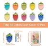 Craftdady 100Pcs 10 Colors Transparent Enamel Acrylic Beads TACR-CD0001-07-3