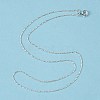 Silver Color Plated Brass Chain Necklaces for Women X-NJEW-D077-S-3
