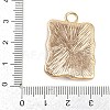 Brass Enamel & Natural Pearl Rectangle with Flower Pendants KK-K351-51G-02-3