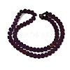 Electroplated Natural Lava Rock Beads Strands G-K388-04B-10-1