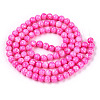 Drawbench Glass Round Beads GLAD-WH0001-01-20-2
