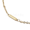 Ion Plating(IP) 304 Stainless Steel Rectangle Link Chain Necklace NJEW-K249-04G-2