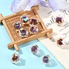 10Pcs Two Tone UV Plating Rainbow Iridescent Acrylic Beads TACR-YW0002-33F-4