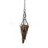 201 Stainless Steel Pouch Dowsing Pendulums PALLOY-JF02505-02-3
