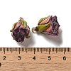 Preserved Rose with Golden Alloy Pendants FIND-M010-01D-3