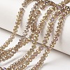 Electroplate Transparent Glass Beads Strands EGLA-A034-T1mm-T04-1