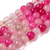 Dyed & Heated Natural Agate Beads Strands G-P539-D01-06-1