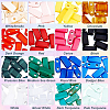 672~800pcs 16 Colors Opaque Acrylic Slide Charms OACR-NB0001-48-5