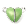 Heart Alloy Enamel Magnetic Clasps ENAM-G220-01C-1