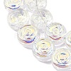 Electroplate Baking Paint Transparent Glass Beads Strands GL-CBA2ED2-05E-3
