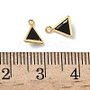 Brass Glass Charms KK-Z136-30G-03-3