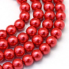 Baking Paint Glass Pearl Bead Strands HY-Q003-3mm-74-1