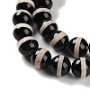 Natural Tibetan Striped Pattern dZi Agate Beads Strands G-B084-A04-02-4