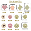 20Pcs 10 Styles Silicone Focal Beads SIL-PA0001-17-2
