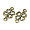 Tibetan Style Alloy Shamrock Connector Charms TIBE-I026-6013AB-2