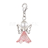 8Pcs 8 Colors Wedding Season Angel Glass Pearl & Acrylic Pendant Decorations HJEW-JM01924-02-4