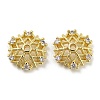 Brass Micro Pave Cubic Zirconia Bead Cap KK-H452-31G-1