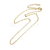Ion Plating(IP) 304 Stainless Steel Dapped Chain Necklace for Men Women NJEW-E076-02G-1