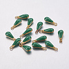 Antique Golden Plated Brass Enamel teardrop LS-X-KK-Q571-01F-1