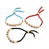 Natural Moon and Star Xingyue Bodhi Beads Nylon Cord Slide Bracelets BJEW-JB06338-1