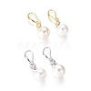 Shell Pearl Dangle Earrings EJEW-G263-10-1