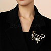 16Pcs 2 Colors Iron Rhinestone Safety Pins FIND-SC0022-23A-5