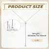 1Pc Stainless Steel Cable Chains Lariat Necklace NJEW-LP0004-29S-2