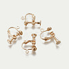 Rack Plated Brass Screw Clip-on Earring Findings KK-P169-04KCG-1