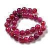 Faceted Natural Dragon Veins Agate Beads Strands G-F447-12mm-P01-3