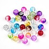 Baking Paint Transparent Crackle Glass Beads DGLA-Q018-4mm-M01-2