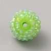 Chunky Resin Rhinestone Bubblegum Ball Beads RESI-CJC0025-02C-2