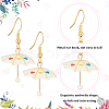 ANATTASOUL 3 Pairs 3 Colors 3D Umbrella Acrylic Dangle Earrings EJEW-AN0002-97-7