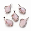 Pink Shell Pendants KK-P162-J01-1