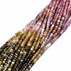 Natural Multicolor Tourmaline Beads Strands G-E576-73-1