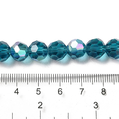 Electroplate Transparent Glass Beads Strands EGLA-A035-T10mm-L12-1