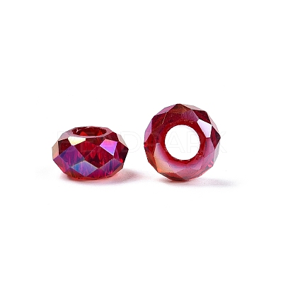 Transparent Glass European Beads GPDL-N005-D14mm-A05-1