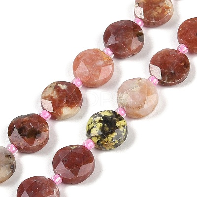 Natural Plum Blossom Jasper Beads Strands G-C116-A16-01-1
