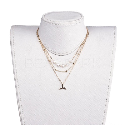 3 Layered Necklaces X-NJEW-JN02560-1