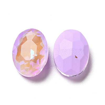 Mocha Fluorescent Style Glass Rhinestone Cabochons GGLA-M005-01A-371MK-1